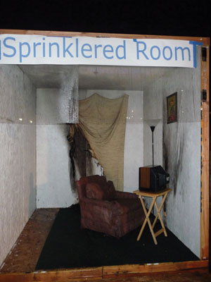 Room with Uponor sprinkler