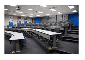 The new factory training facility features two separate classrooms so instructors can teach concurrently.