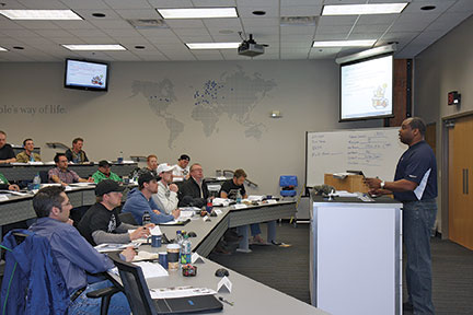Uponor Training Manager, Wes Sisco, teaches professionals about radiant heating and cooling systems, geothermal applications, commercial plumbing systems and residential fire sprinkler systems.